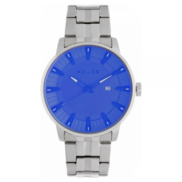 Police Grey Dial Silver Stainless Steel Strap Watch