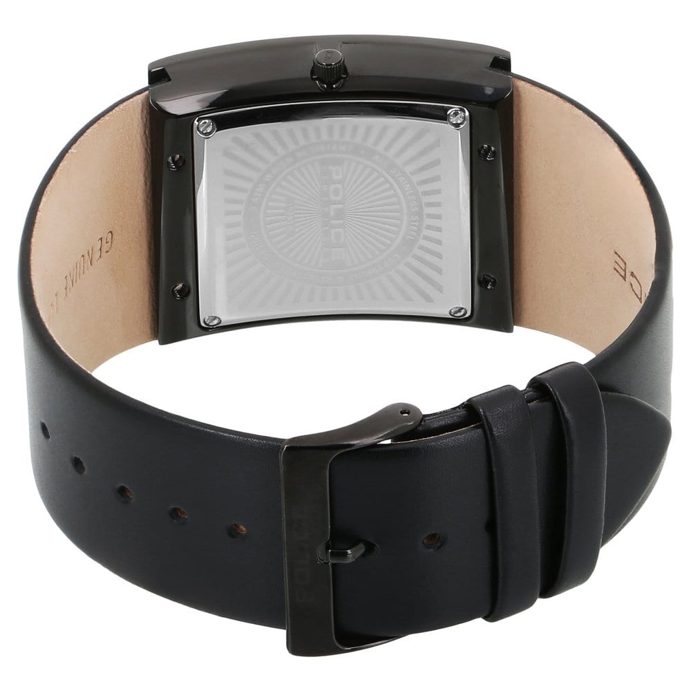 Police watch outlet black leather strap