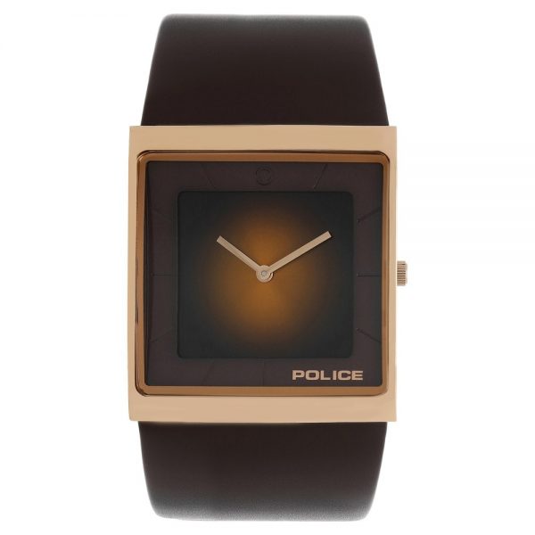 Police Brown Dial Brown Leather Strap Watch