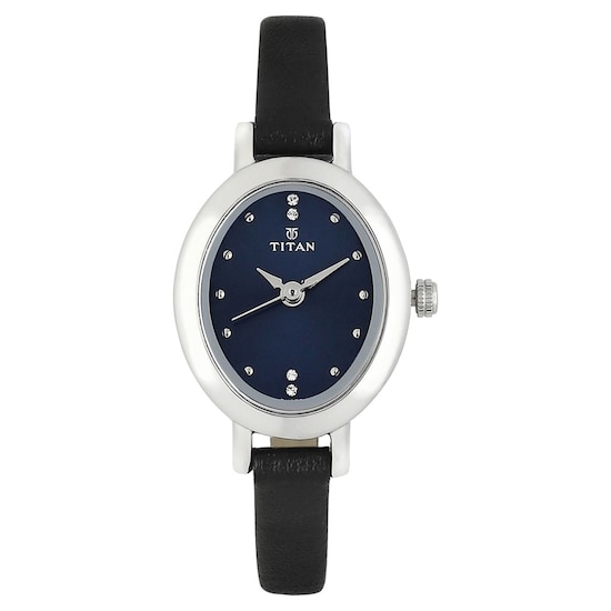 Titan black best sale belt watch