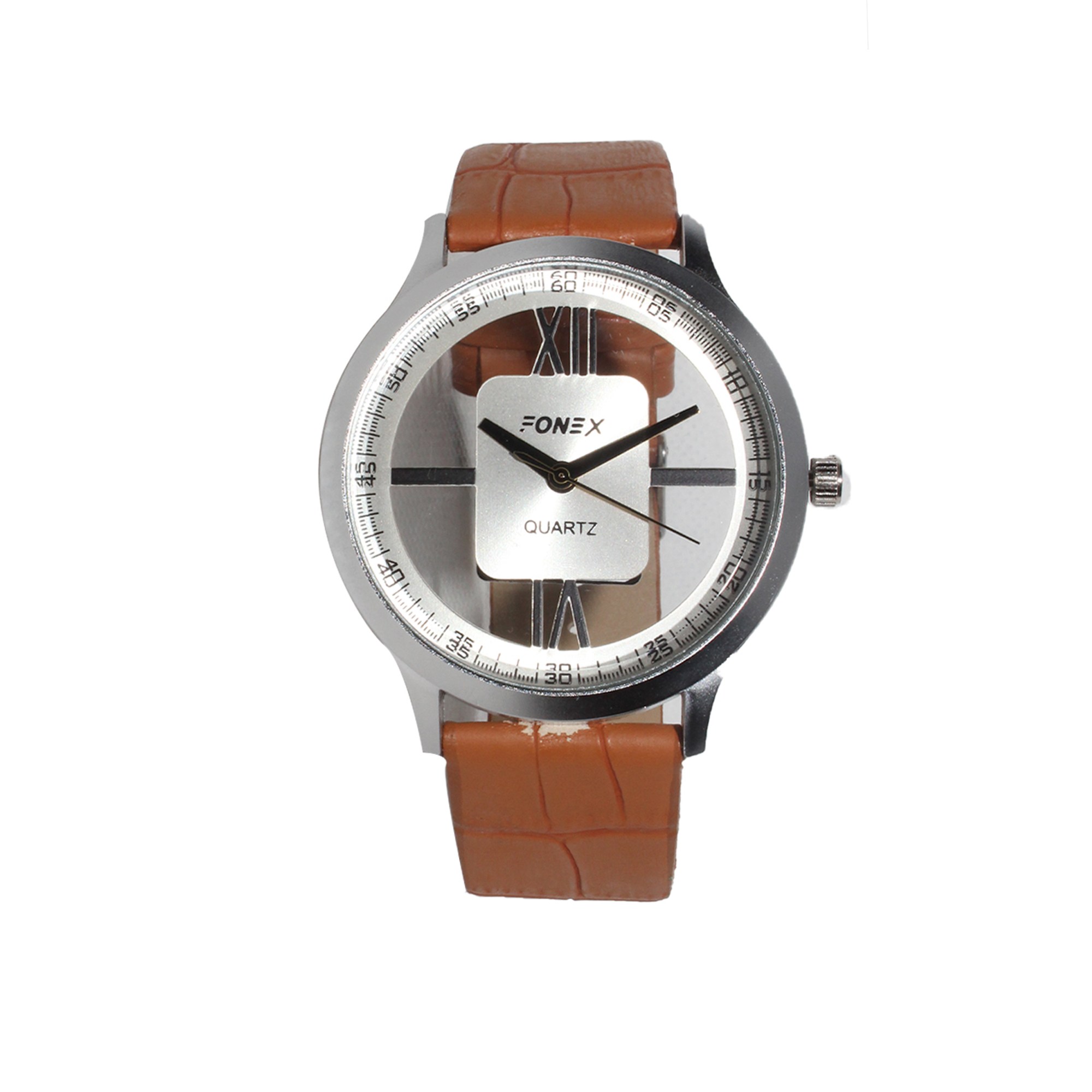 Transparent dial wrist top watch