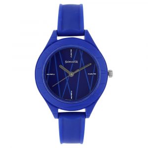 SONATA ColorPop Blue Dial Plastic Strap