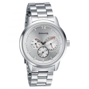 SONATA Versatyle Silver Dial Metal Strap Watch