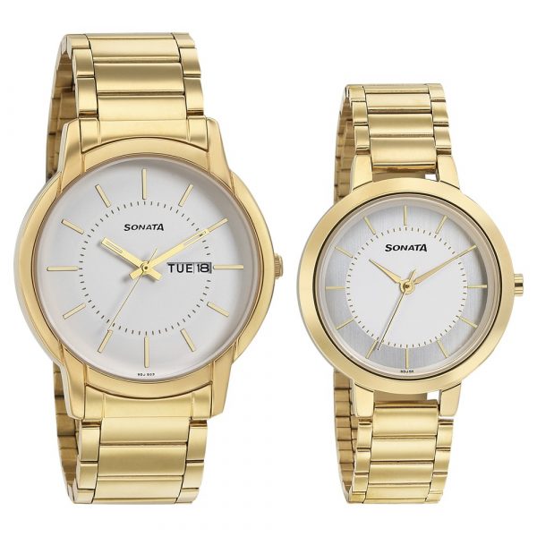 SONATA White Dial Analog Watches