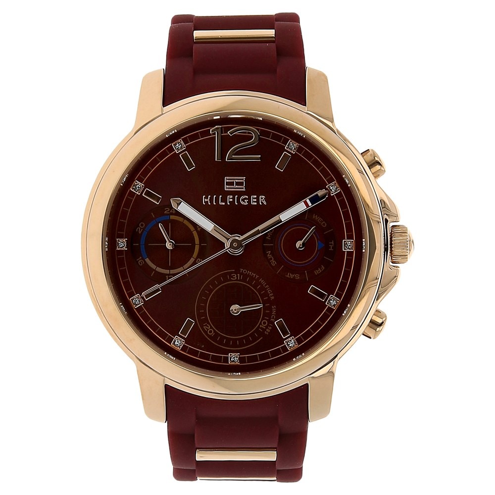 Tommy hilfiger red strap on sale watch