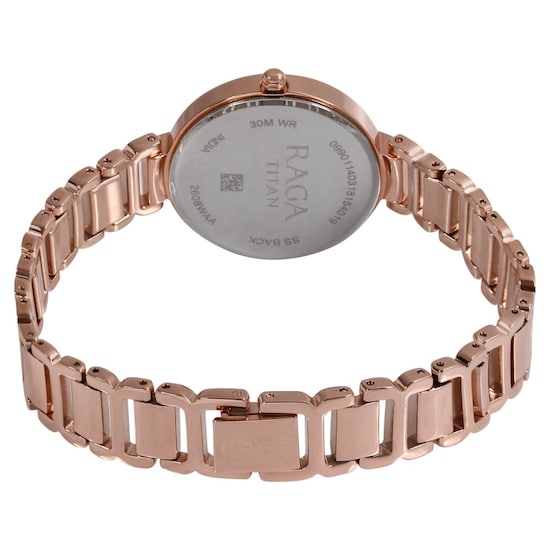 Titan rose gold online watch